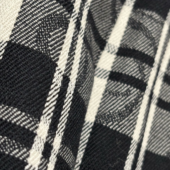 Pendleton Black and White vintage pleated plaid 100% new wool long skirt sz 12 - Picture 5 of 9